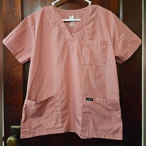 Dagacci scrub top pink size small